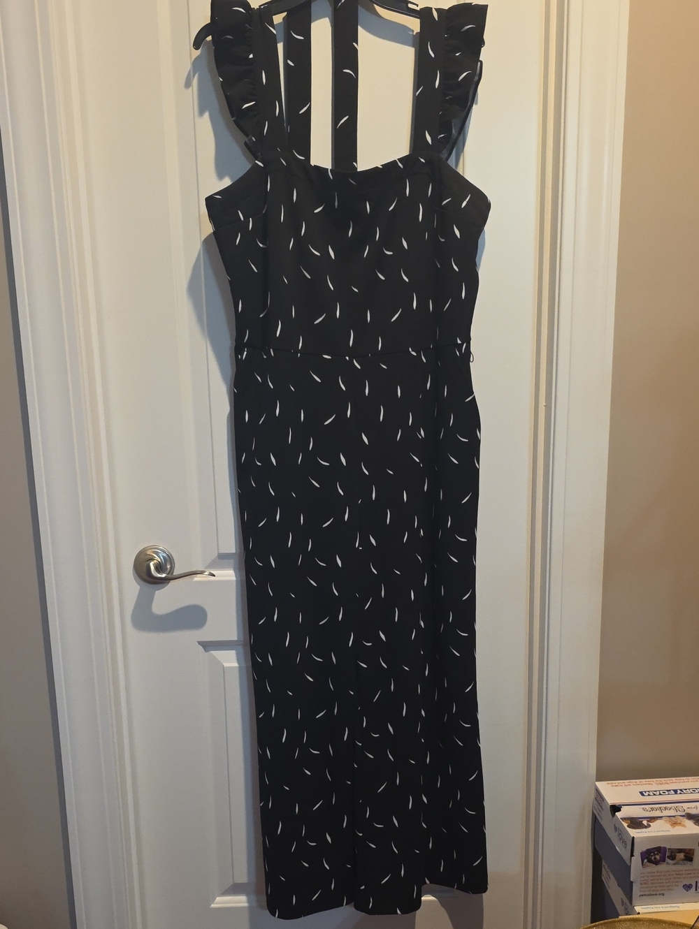 W16 Ann Taylor Pant Jumpsuit with White Print